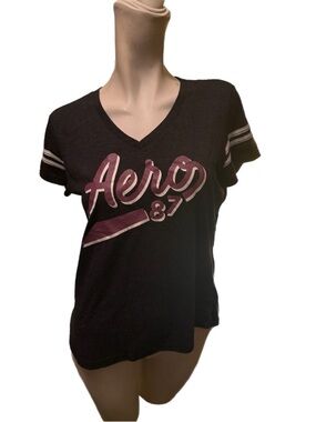 Aeropostale Sport Charcoal Gray Graphic Tee